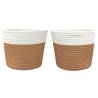 Storage Baskets 2 pcs Brown & White Ø24x18 cm - HipoMarket