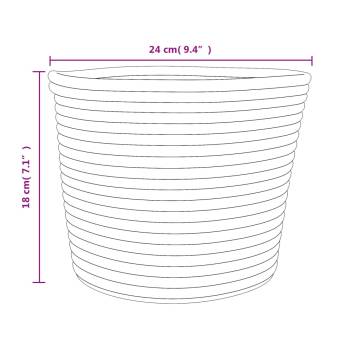 Storage Baskets 2 pcs Brown & White Ø24x18 cm - HipoMarket