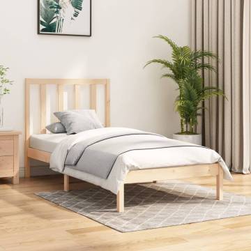 Solid Wood Pine Bed Frame 90x200 cm - Timeless Design