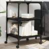 3-Tier Black Printer Stand - Organize Your Workspace | Hipomarket