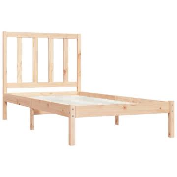 Solid Wood Pine Bed Frame 90x200 cm - Timeless Design