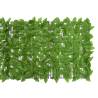 Balcony Privacy Screen with Green Leaves - 600x75 cm