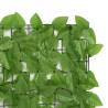 Balcony Privacy Screen with Green Leaves - 600x75 cm