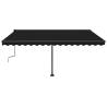 Manual Retractable Awning with LED | 450x350 cm Anthracite