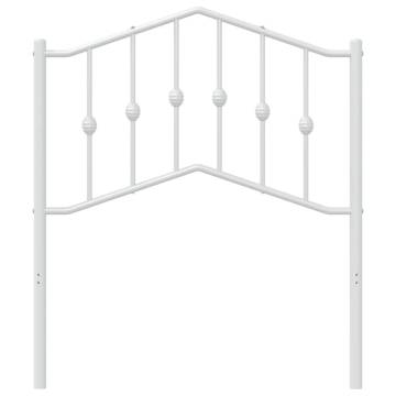 Stylish White Metal Headboard - 80 cm | Hipo Market