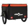 Sturdy Black and Orange Bike Trailer - 45 kg Capacity