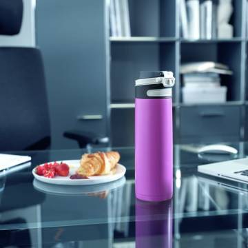 Leifheit Thermos Bottle Flip 600 ml - Purple Insulated Mug