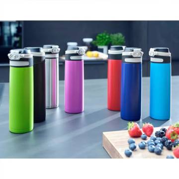 Leifheit Thermos Bottle Flip 600 ml - Purple Insulated Mug