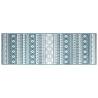 Stylish Outdoor Rug Aqua and White 80x250 cm - Reversible Design