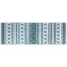 Stylish Outdoor Rug Aqua and White 80x250 cm - Reversible Design