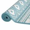 Stylish Outdoor Rug Aqua and White 80x250 cm - Reversible Design