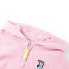 Kids' Hooded Sweatshirt with Zip - Bright Pink 140 | Hipo Market