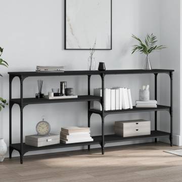 Elegant Black Console Table - 160x29x75 cm | Hipo Market