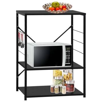 Microwave Cabinet Black 60x39.6x79.5 cm - Stylish Storage Solution