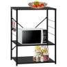 Microwave Cabinet Black 60x39.6x79.5 cm - Stylish Storage Solution