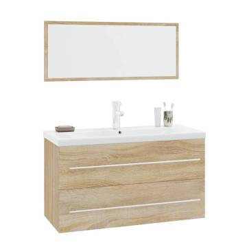 3 Piece Bathroom Furniture Set Sonoma Oak - Stylish & Practical