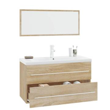 3 Piece Bathroom Furniture Set Sonoma Oak - Stylish & Practical