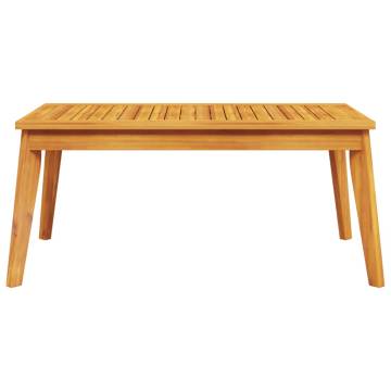 Garden Dining Table 100x55 cm - Solid Acacia Wood