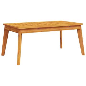 Garden Dining Table 100x55 cm - Solid Acacia Wood