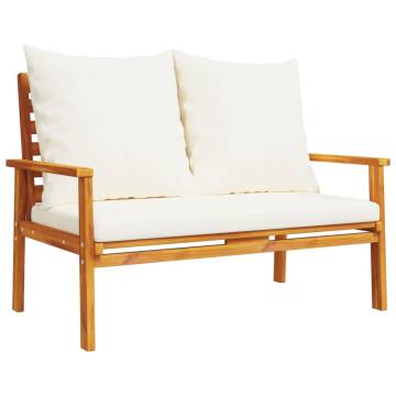 Garden Set with Cushion - Solid Acacia Wood | Hipo Market