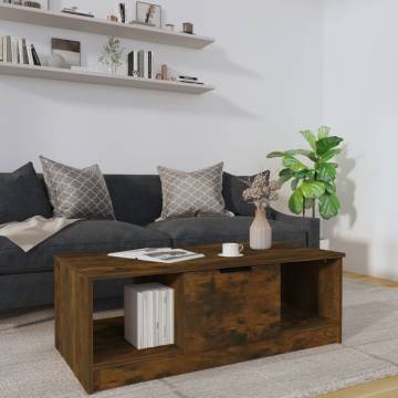 Elegant Smoked Oak Coffee Table - 102x50x36 cm | HipoMarket