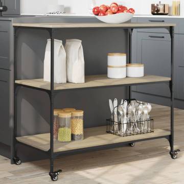 Kitchen Trolley Sonoma Oak - Stylish & Functional Storage Solution