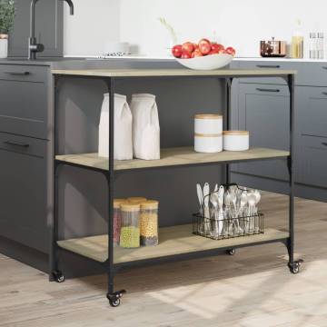 Kitchen Trolley Sonoma Oak - Stylish & Functional Storage Solution