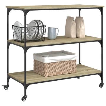 Kitchen Trolley Sonoma Oak - Stylish & Functional Storage Solution