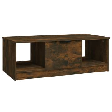 Elegant Smoked Oak Coffee Table - 102x50x36 cm | HipoMarket