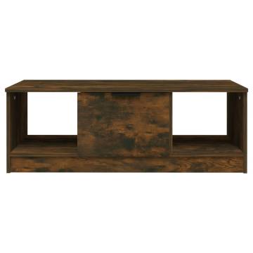 Elegant Smoked Oak Coffee Table - 102x50x36 cm | HipoMarket