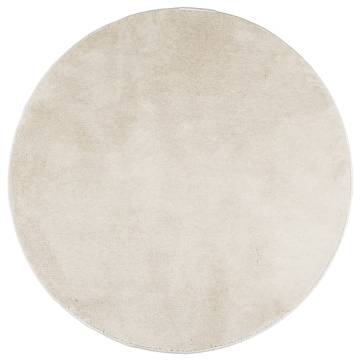 Rug OVIEDO Short Pile Beige Ø 80 cm - Stylish & Comfortable