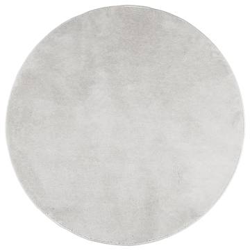 Rug OVIEDO Short Pile Grey Ø 240 cm | Stylish Home Decor