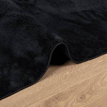 Rug OVIEDO Short Pile Black 200x200 cm - Stylish Comfort