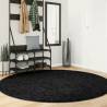 Rug OVIEDO Short Pile Black Ø 200 cm Colour black Size Ø 200 cm 