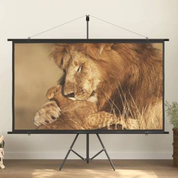 Projection Screen with Tripod 84" 16:9 - Durable & Portable