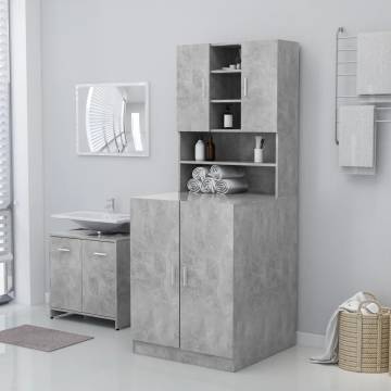 Washing Machine Cabinet in Concrete Grey - Stylish Storage