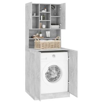 Washing Machine Cabinet in Concrete Grey - Stylish Storage