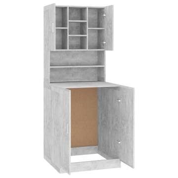 Washing Machine Cabinet in Concrete Grey - Stylish Storage