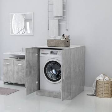 Washing Machine Cabinet in Concrete Grey - Stylish Storage