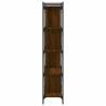 5-Tier Brown Oak Bookcase - Stylish Storage Solution