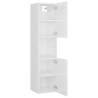 High Gloss White Bathroom Furniture Set - Stylish Storage