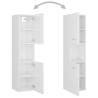 High Gloss White Bathroom Furniture Set - Stylish Storage