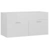 High Gloss White Bathroom Furniture Set - Stylish Storage