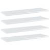 Bookshelf Boards 4 pcs High Gloss White 60x20x1.5 cm Engineered Wood Colour high gloss white Size 60 x 20 x 1.5 cm Quantity in Package 4 