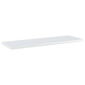 High Gloss White Bookshelf Boards - 4 pcs | Hipomarket