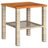 Garden Table Beige 40x40 cm | Durable Poly Rattan Design