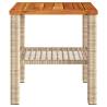 Garden Table Beige 40x40 cm | Durable Poly Rattan Design