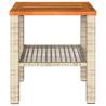 Garden Table Beige 40x40 cm | Durable Poly Rattan Design