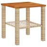 Garden Table Beige 40x40 cm | Durable Poly Rattan Design