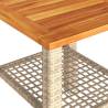 Garden Table Beige 40x40 cm | Durable Poly Rattan Design